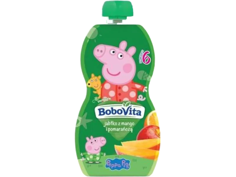 BOBOVITA Peppa Pig mus jabłko, mango, pomarańcza, 100 g