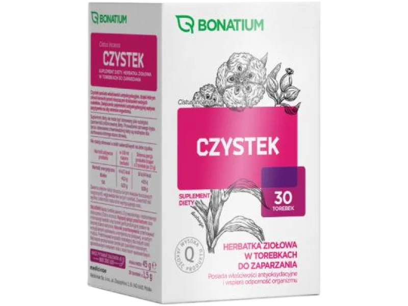 Bonatium Czystek Herbatka ziołowa, zioła do zaparzania, 1,5 g, 30 sasz.