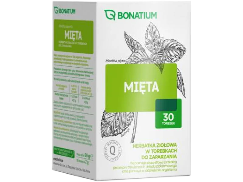 Bonatium Mięta Herbatka ziołowa, zioła do zaparzania, 2 g, 30 sasz.