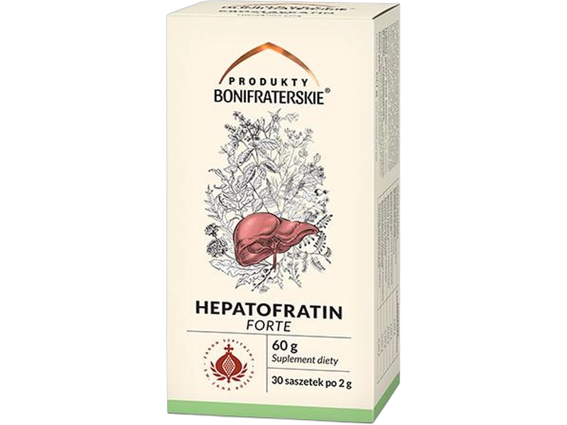 Boni Fratres Hepatofratin forte, zioła do zaparzania, 60 g