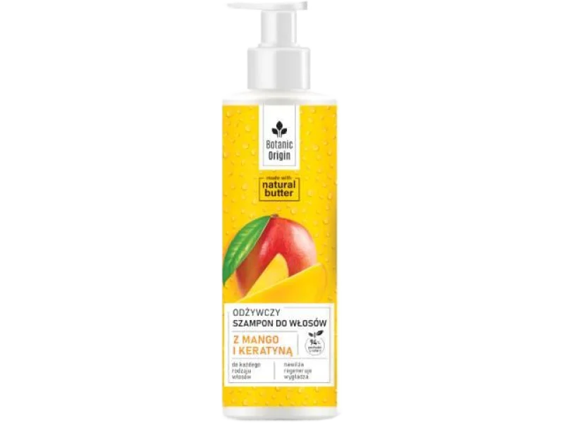Botanic Origin odżywczy szampon do włosów z mango i keratyną, 300 ml