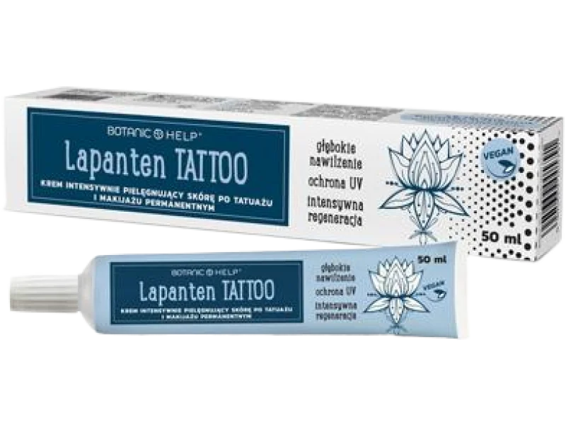 BotanicHelp Lapanten TATTOO Krem po zabiegu tatuażu i makijażu permanentnego, 50 ml