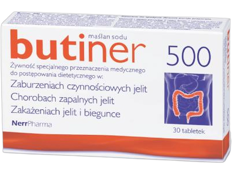 Butiner 500, tabletki dojelitowe, 500 mg, 30 tabl.