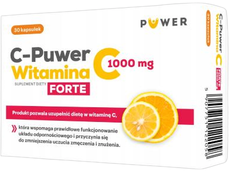 C-Puwer Witamina C Forte, kapsułki, 1000 mg, 30 kaps.