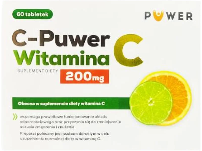 C-Puwer Witamina C, tabletki, 200 mg, 60 tabl.