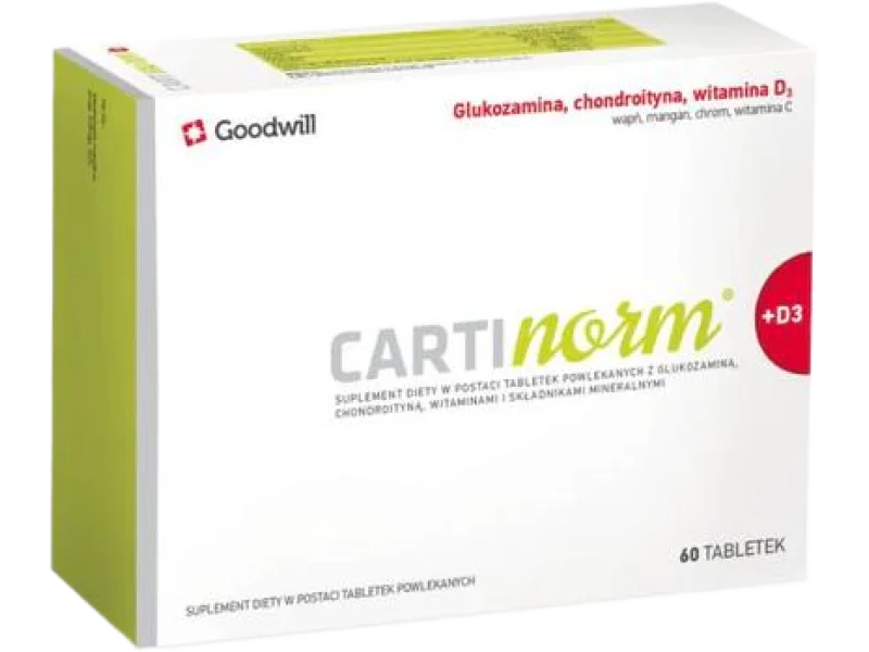 CARTINORM z witaminą D3, tabletki powlekane, 60 tabl.
