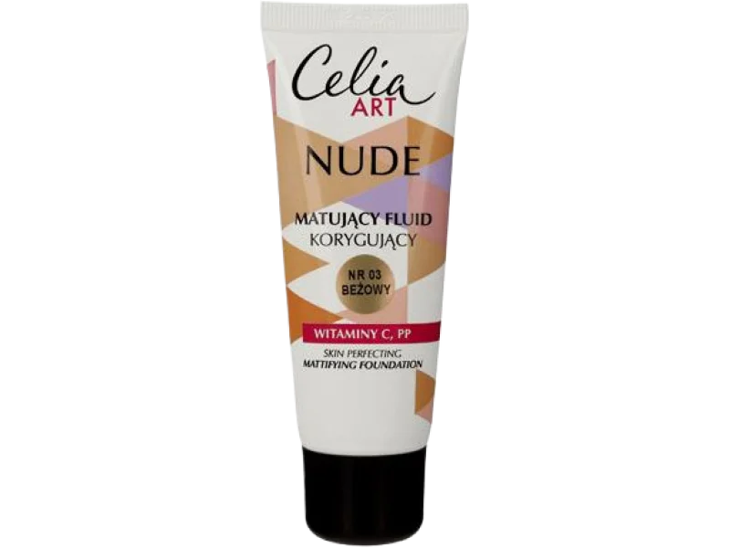 Celia Art Nude matujący fluid korygujący, płyn, 30 ml