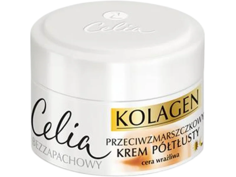 CELIA KOLAGEN Przeciwzmarszczkowy krem półtłusty z kozim mlekiem, 50 ml