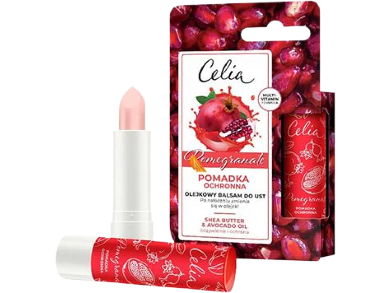 Celia Pomergranate pomadka ochronna olejkowy balsam do ust, 4 g