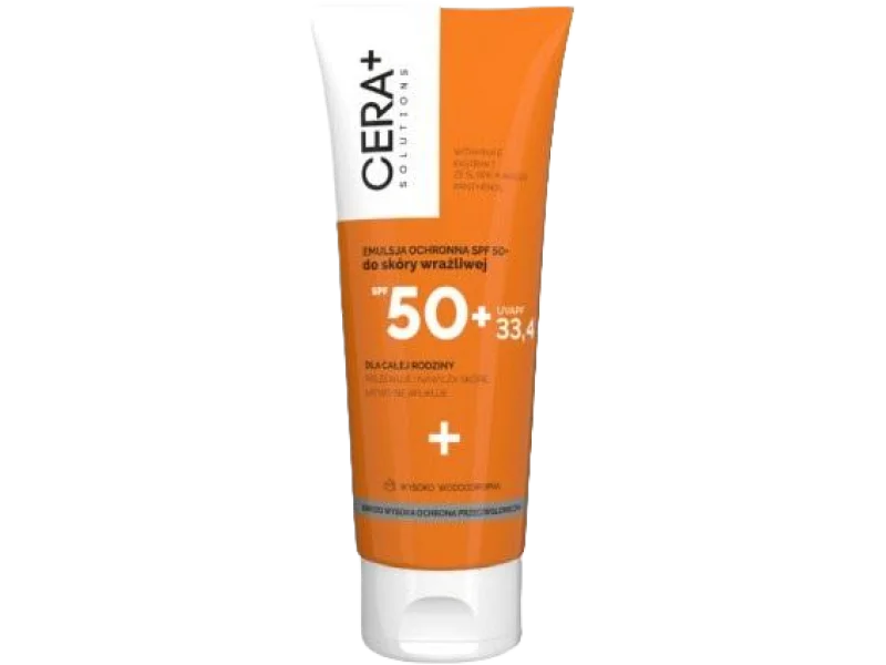 Cera+ Solutions Emulsja ochronna do skóry wrażliwej SPF50+, 200 ml