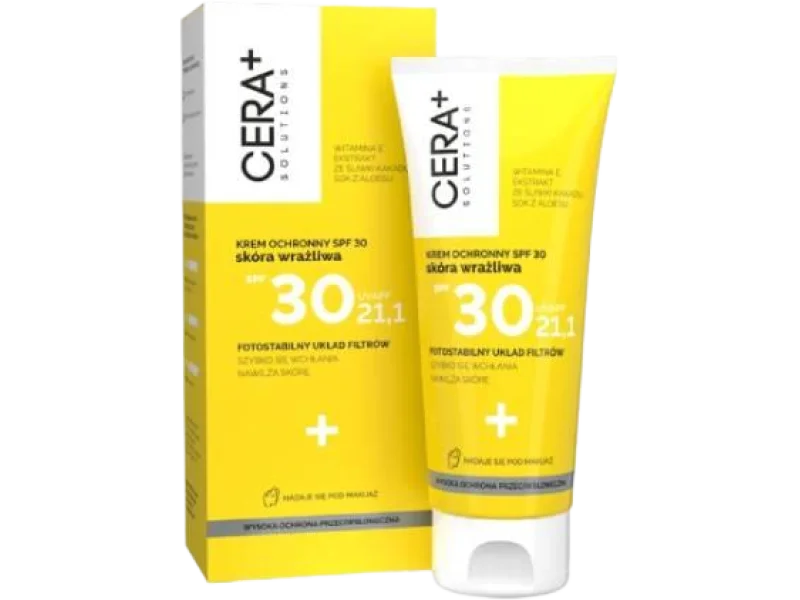 CERA+ Solutions Krem ochronny SPF30 skóra wrażliwa, 50 ml
