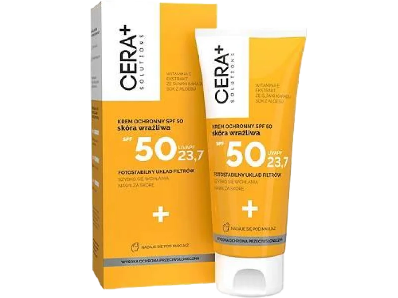 CERA+ Solutions Krem ochronny SPF50 skóra wrażliwa, 50 ml