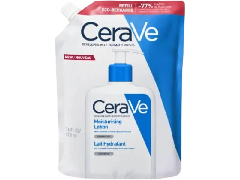 CeraVe Nawilżająca emulsja do twarzy i ciała do skóry suchej i bardzo suchej Zapas, 473 ml