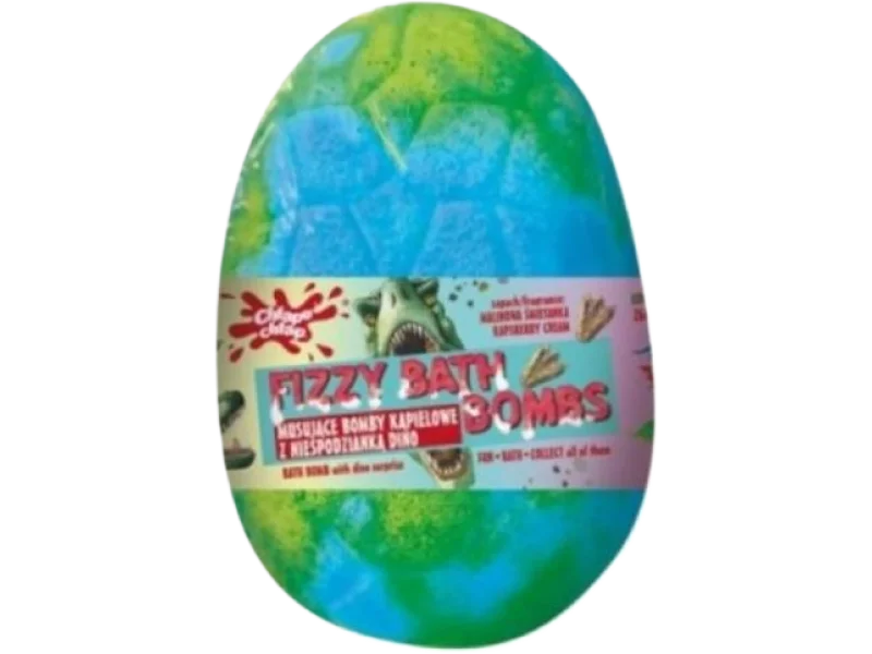 CHLAPU CHLAP musująca bomba kąpielowa jajo dinozaura z niespodzianką, Funky cola, 140 g