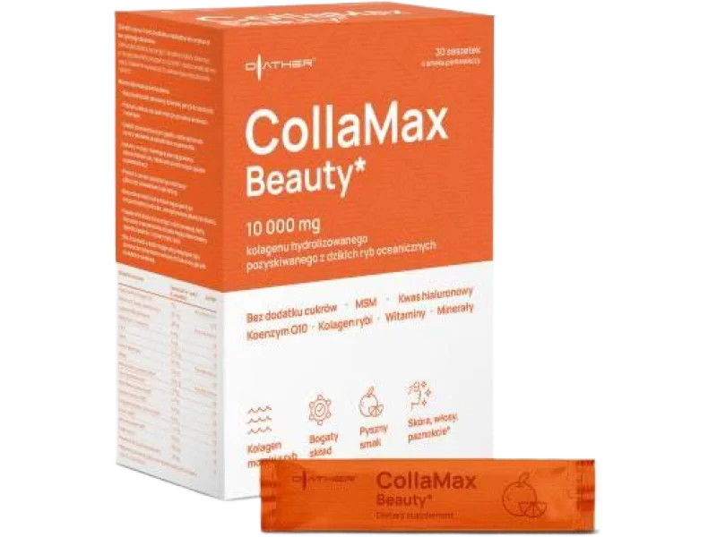 CollaMax Beauty 10 000 mg kolagenu rybiego, saszetki, 30 sasz.