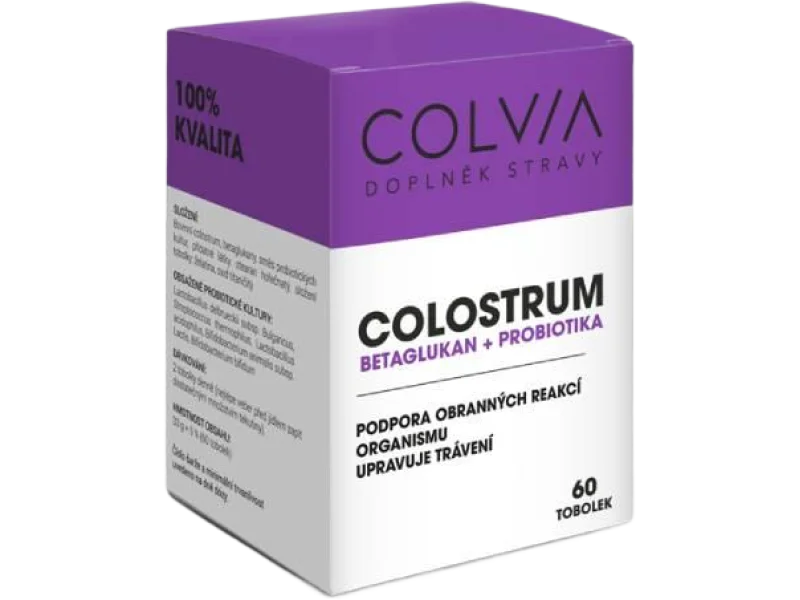 Colvia Colostrum + Betaglukany + Probiotyki, kapsułki, 60 kaps.