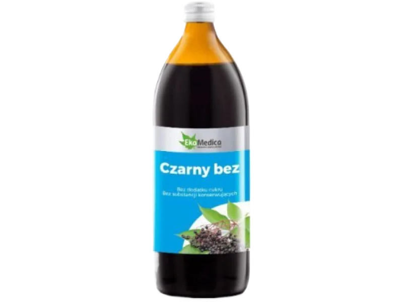 Czarny Bez Sok 100% EkaMedica, płyn, 1000 ml