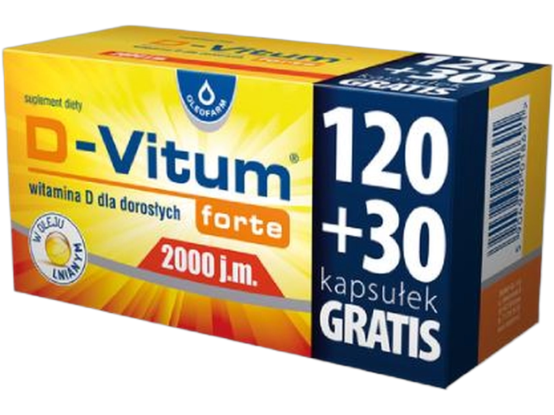 D-Vitum Forte, kapsułki, 50 µg, 150 kaps.