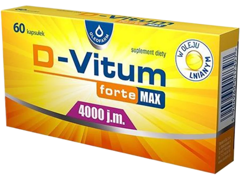 D-Vitum Forte Max 4000 j.m., kapsułki miękkie, 60 kaps.