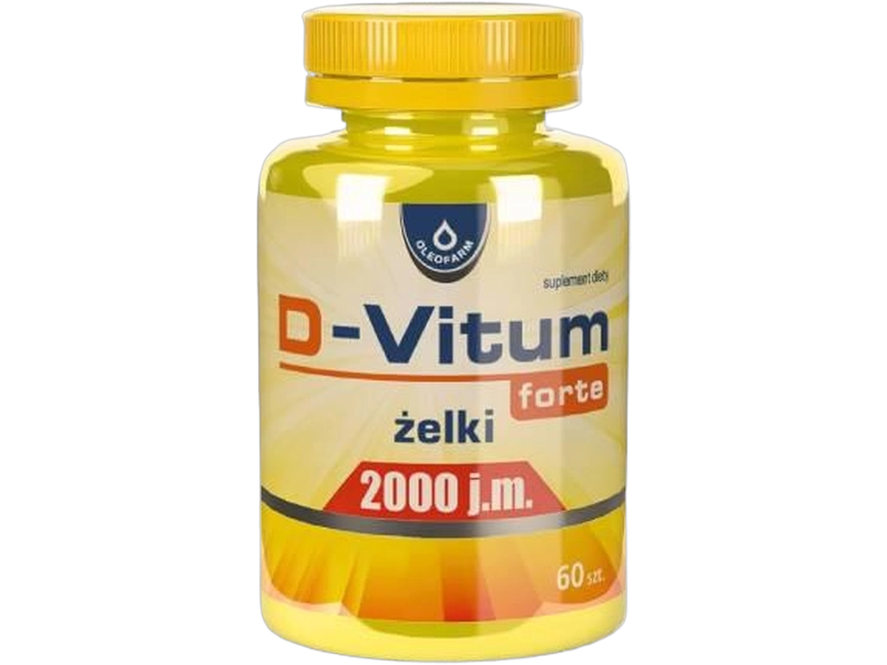 D-Vitum Forte, smak pomarańczowy, żelki, 60 szt.