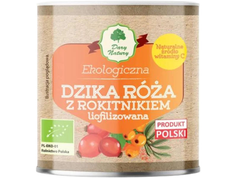 DARY NATURY Dzika róża z rokitnikiem liofilizowana, proszek, 70 g