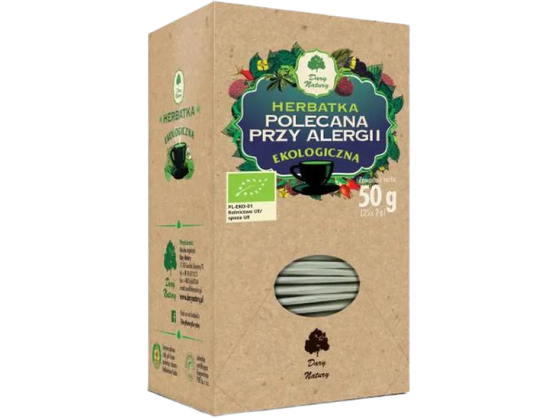 DARY NATURY Herbata polecana przy alergii Ekologiczna, saszetki, 25 sasz.