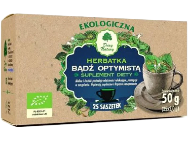 DARY NATURY Herbatka Ekologiczna Bądź Optymistą, saszetki, 25 sasz.