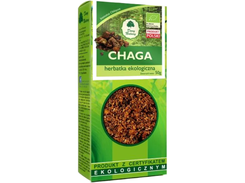 DARY NATURY Herbatka ekologiczna Chaga Eko, zioła do zaparzania, 50 g