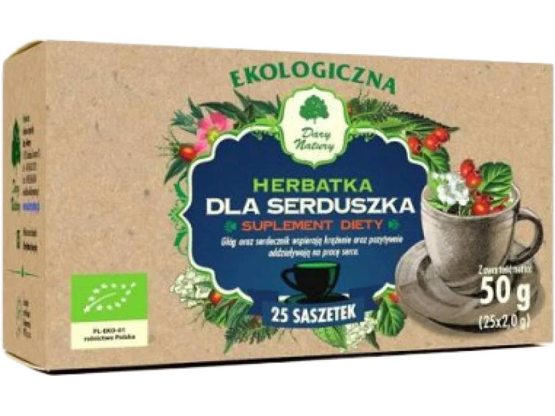 DARY NATURY Herbatka Ekologiczna Dla Serduszka, saszetki, 25×2,0g g