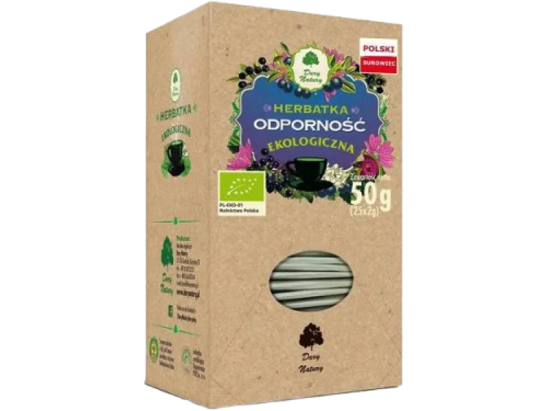 DARY NATURY Herbatka Ekologiczna Odporność, zioła do zaparzania, 25x2g g