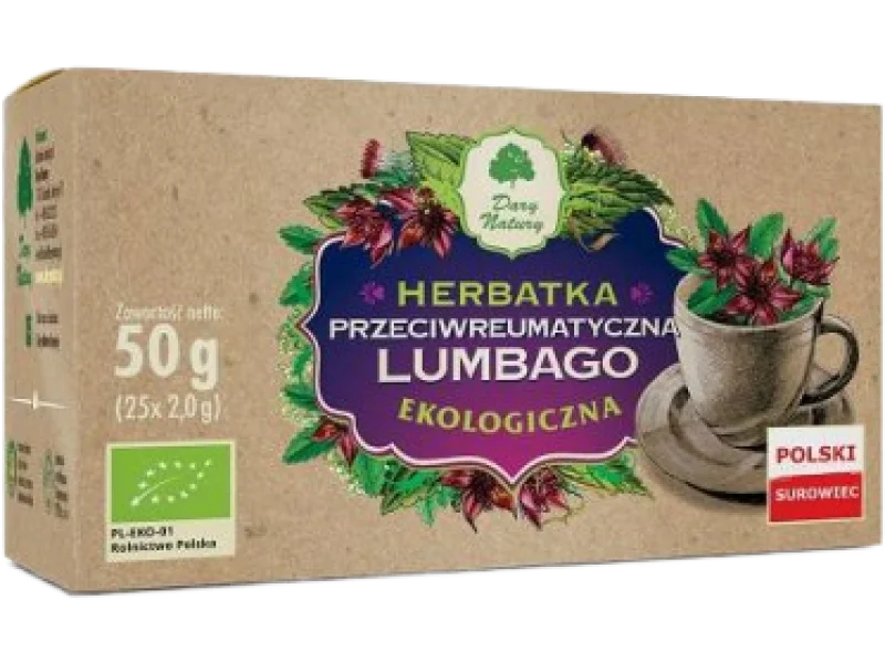 DARY NATURY Herbatka Ekologiczna Przeciwreumatyczna Lumbago, saszetki, 25 g