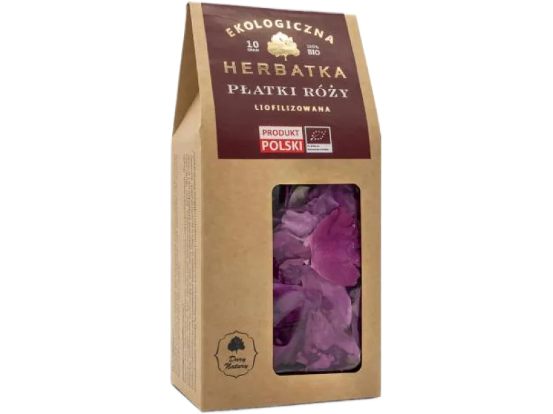 DARY NATURY Herbatka Płatki Róży Liofilizowana Eko, zioła do zaparzania, 10 g