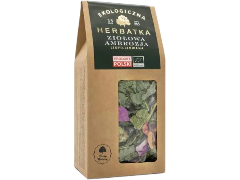 DARY NATURY Herbatka ziołowa Ambrozja Liofilizowana Eko, zioła do zaparzania, 15 g
