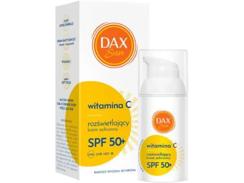 Dax Sun Rozświetlający krem ochronny z witaminą C SPF 50+, 30 ml