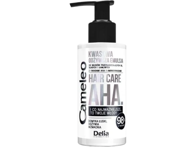 DELIA Cameleo Hair Care AHA Odżywcza emulsja kwasowa do włosów słabych i łamliwych, 150 ml