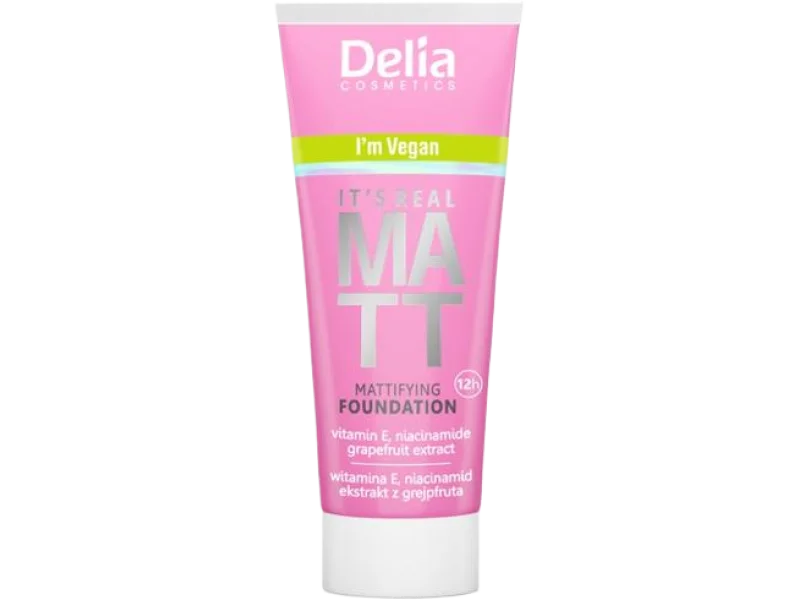 Delia It’s Real Matt podkład do twarzy 102 Natural, płyn, 30 ml
