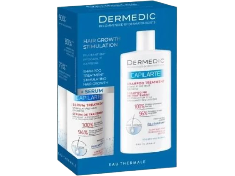 Dermedic Capilarte Zestaw stymulujący wzrost i odrost włosów, zestaw terapeutyczny, 300,150 ml