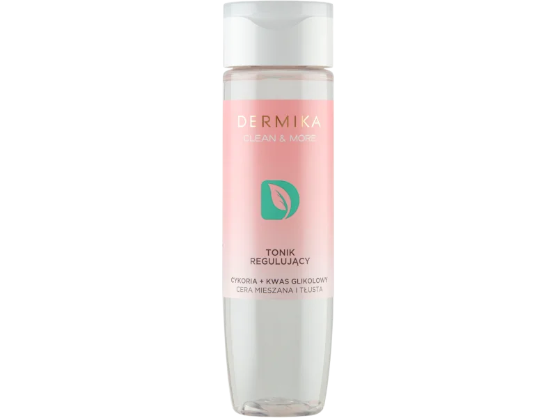 Dermika Clean & More tonik regulujący cera mieszana i tłusta Cykoria & Kwas Glikolowy, 200 ml