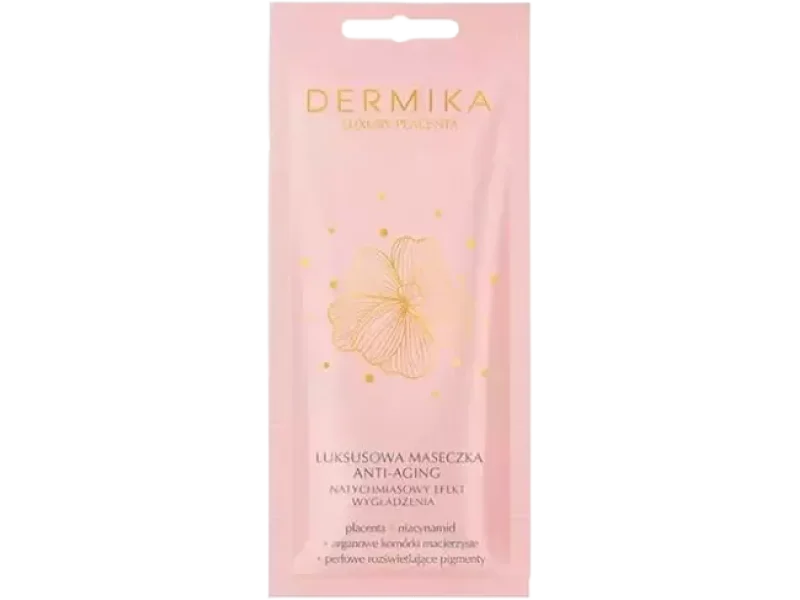 Dermika Luxury Placenta luksusowa anti-aging natychmiastowy efekt wygładzenia, maska, 10 ml