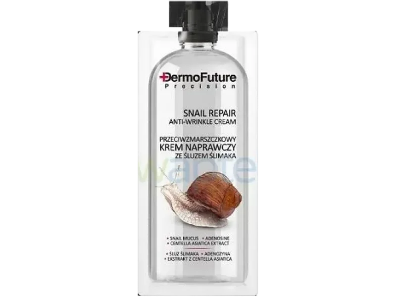 DermoFuture Snail Repair Anti-Wrinkle Cream przeciwzmarszczkowy naprawczy ze śluzem ślimaka, krem, 12 ml
