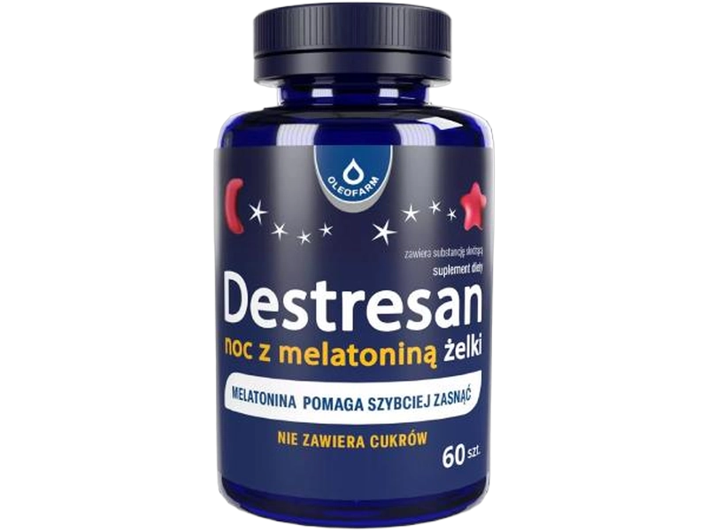Destresan noc z melatoniną, żelki, 1 mg, 60 szt.