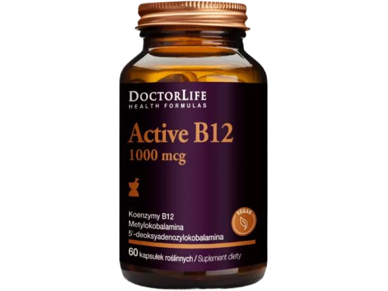 Doctor Life Active B12, kapsułki, 1000 µg, 60 kaps.