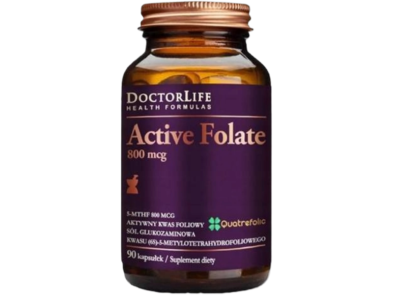 Doctor Life Active Folate, kapsułki, 800 µg, 90 kaps.