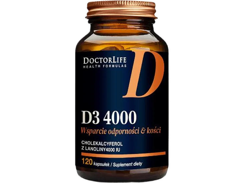 Doctor Life D3 4000 Witamina D, kapsułki, 100 µg, 120 kaps.