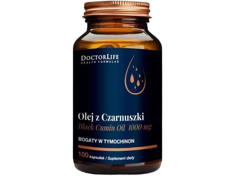 Doctor Life olej z czarnuszki, kapsułki, 1000 mg, 120 kaps.