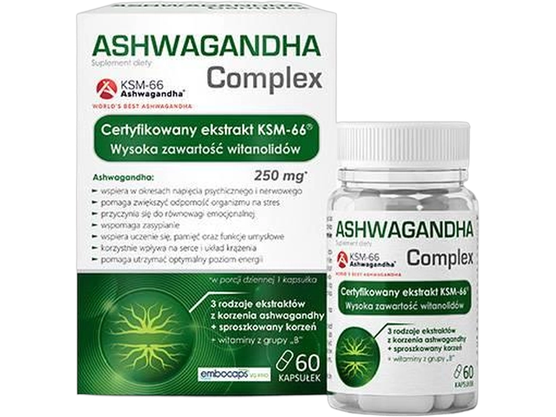 Domowa Apteczka ekstrakt z ashwagandhy, kapsułki, 60 kaps.