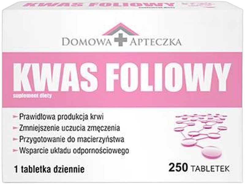 Domowa Apteczka kwas foliowy, tabletki, 400 µg, 250 tabl.