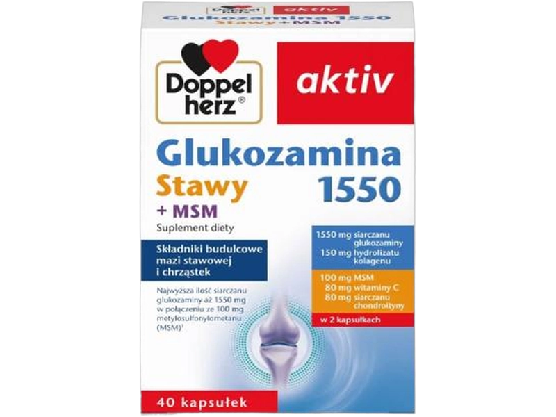 Doppelherz Aktiv glukozamina 1550, kapsułki, 40 kaps.