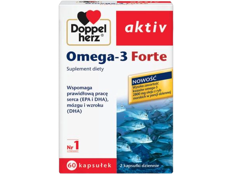 Doppelherz Aktiv Omega-3 Forte, kapsułki, 60 kaps.