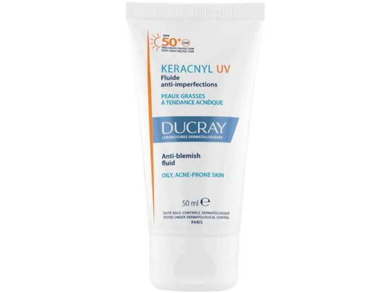 DUCRAY KERACNYL UV Fluid przeciw niedoskonałościom SPF50+, 50 ml